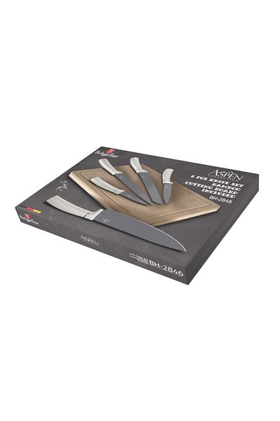 Berlinger Haus Aspen Collection 6-piece non-stick knife set with cutting board