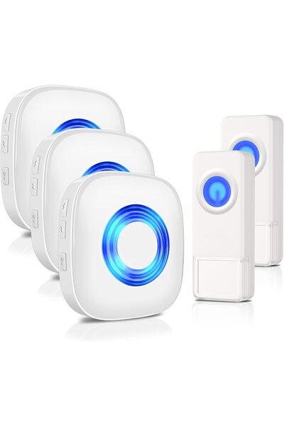 Yelajoy Wireless Waterproof Doorbell Kit,with LED Indicator,1300ft Range, 58 Chimes and 5 Volume Levels