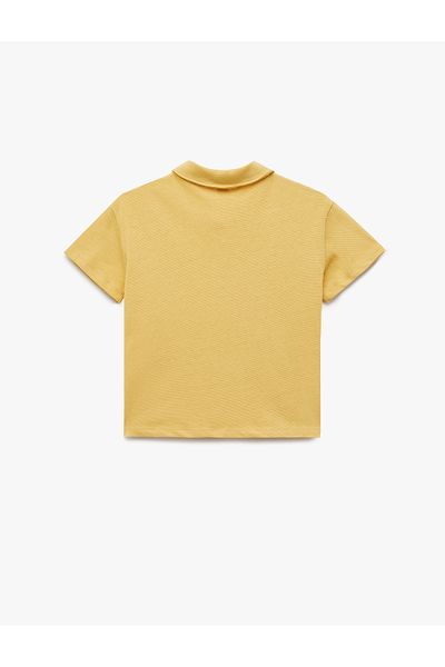 Koton Tricou cu mânecă scurtă, cu nasturi, din bumbac