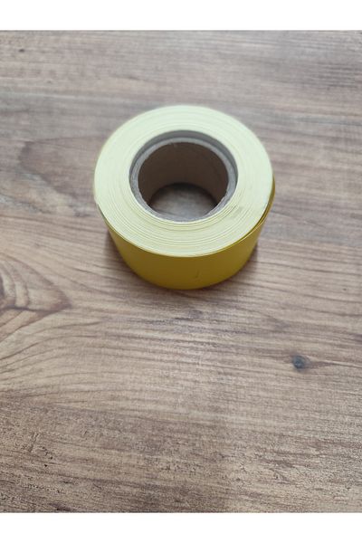 KARTALLAR ETİKET 58X40 Thin Shelf Label with Hole in the Middle Yellow Thermal Cardboard 1 Roll 300 Pcs(5.8Cmx4Cm) Flow through Vertical