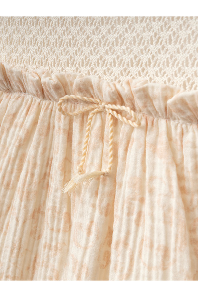 Lumia Baby Etnik Desen Fiyonk Detay Kız Bebe Elbise