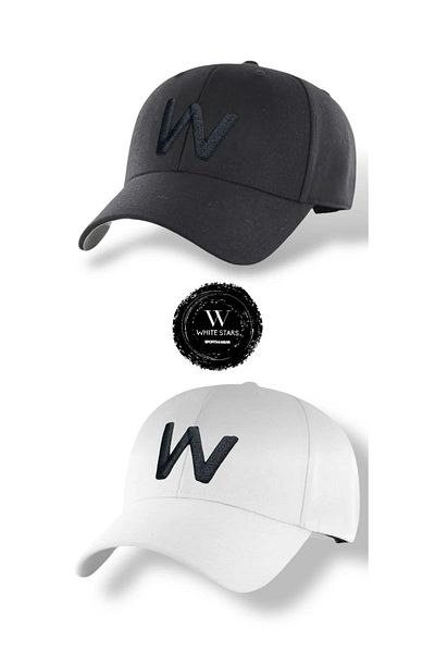 w white stars sports & wear Καπέλο Unisex W - Σετ 2 ρυθμιζόμενο με Velcro στην πλάτη
