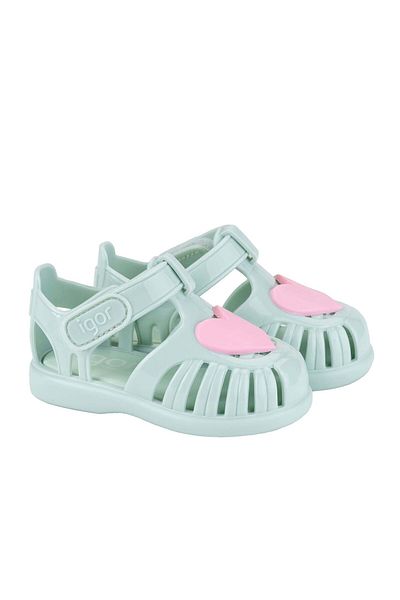 IGOR Детски унисекс сандали Tobby Gloss Love в зелено, унисекс, S10310