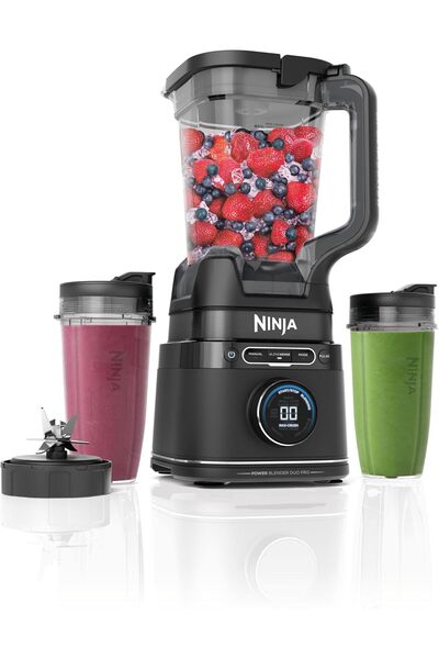 NINJA خلاط نينجا 2 في 1 ديتيكت باور برو و سينجل سيرفيس، 1200 واط مع إبريق، 2 ...