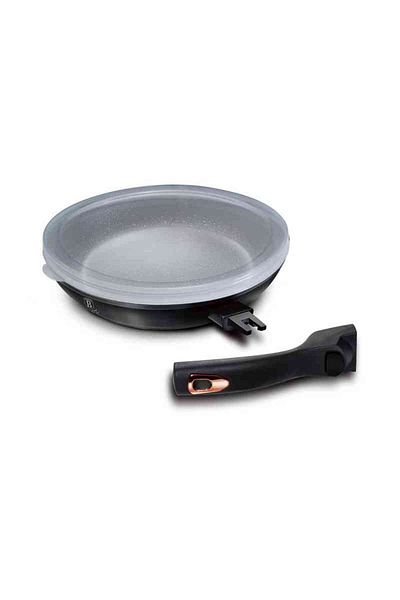 Berlinger Haus Frying pan with non-stick surface and removable handle 28 cm Black Rose Collection