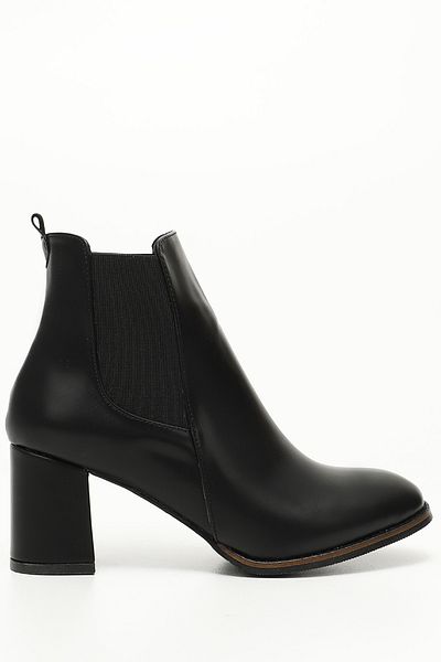 GÖNDERİ(R) Women/Girls Black Thick Heeled Chelsea Boots