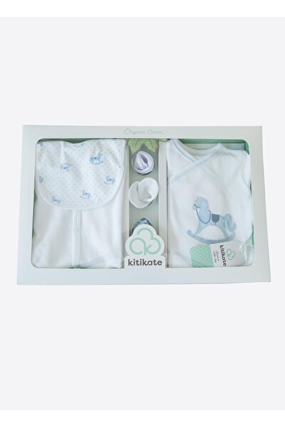 kitikate Organic My Toy 10 Zıbı Blue Set