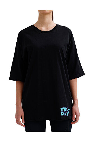 pxm تي شيرت Streetwear كبير الحجم مكتوب عليه يوم الجمعة للجنسين