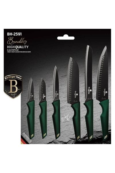 Berlinger Haus Emerald Collection 6-piece non-stick knife set