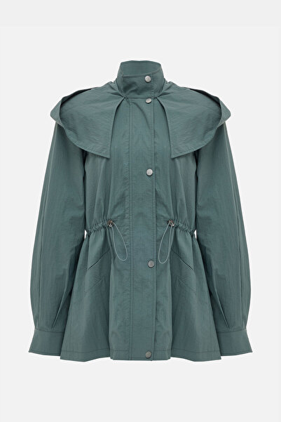 W Collection Petroleum Hooded Relax Fit Raincoat