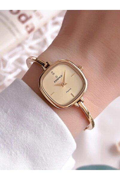 Essence سلسلة خمر حالة صغيرة الصلب لا يسود اللون رمي المرأة ساعة اليد + الإسو...