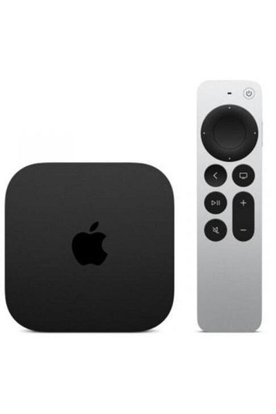 Apple TV 4K (2022), 128GB Flash, Bluetooth, Wi-Fi, LAN, Generatia 3 (Negru/Argintiu)