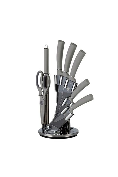Berlinger Haus Knife set with non-stick surface and rotating stand 8 pieces Aspen Collection