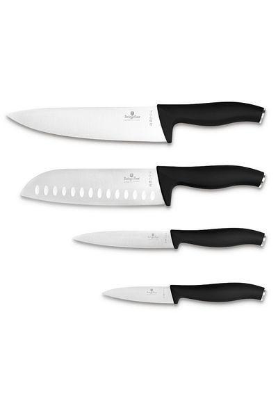 Berlinger Haus Stainless Steel Knife Set 4 Pieces Matte Black Collection