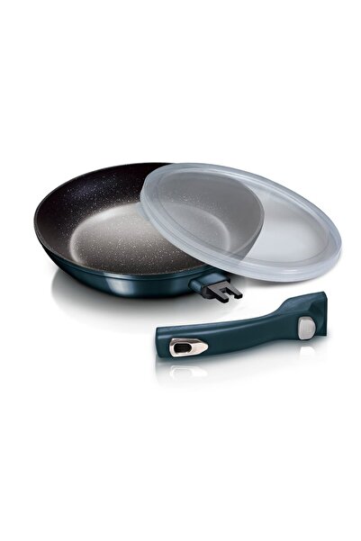 Berlinger Haus Frying pan with removable handle + lid 24 cm Aquamarine Metallic Line