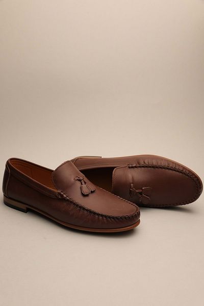 Gondol Loafer clasic pentru bărbați din piele naturală maro 41 ttx.671