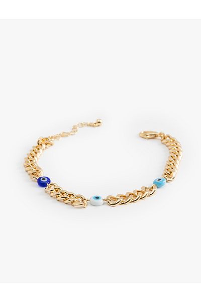Koton Chain Bracelet with Evil Eye Bead Detail