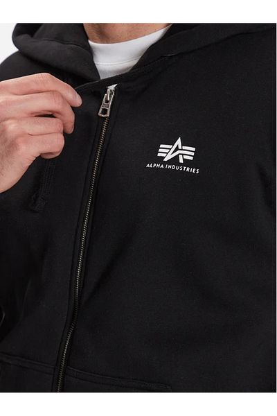 Alpha Industries Ανδρικό μαύρο Basic Zip Hoody SL Alpha Industries