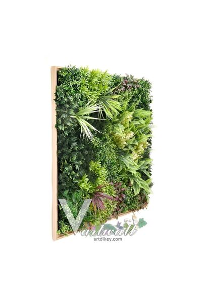 grassplast V.artwall Yapay Çiçek Hazır Dekoratif Ahşap Çerçeveli Karışık Çiçe...