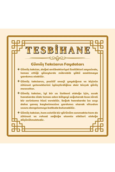 Tesbihane Dört Püsküllü Arpa Kesim 925 Ayar Gümüş Tesbih 101001247