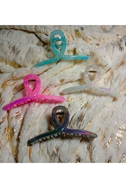 Lissa Aksesuar مشبك مزلاج وردي بمظهر مشرق