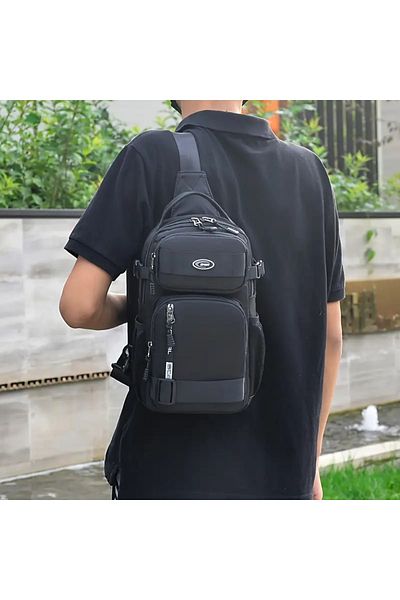 Generic Men's Large Capacity Crossbody Bag,Multi-Functional Crossbody Bag,Travel Sports Bag 32*17cm