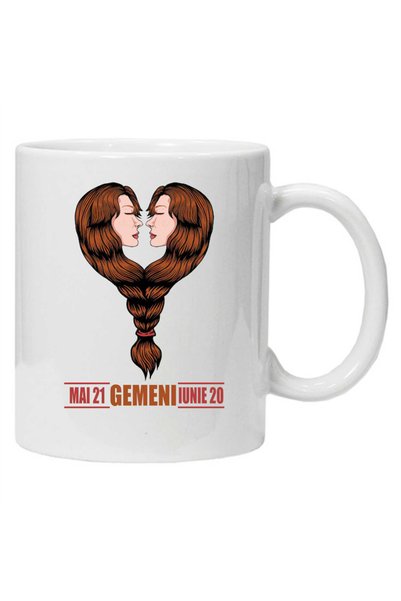 OEM Cana albă personalizată „gemeni”, INOVATIX®️. 330 ml