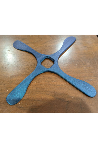 CosmosCraft ,çizgi Desenli Plastik Bumerang Gri