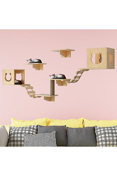 KidLe Wall-Mounted Cat Playground Unique Cat Tree