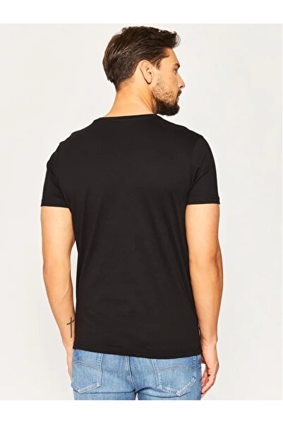 Alpha Industries Ανδρικό μαύρο μπλουζάκι Basic T Small Logo Alpha Industries