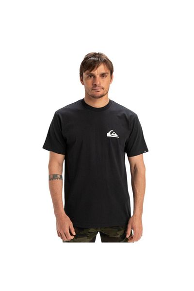 Quiksilver Ev Mini Logo Erkek Siyah Günlük Stil T-shirt Eqyzt08042-kvj0