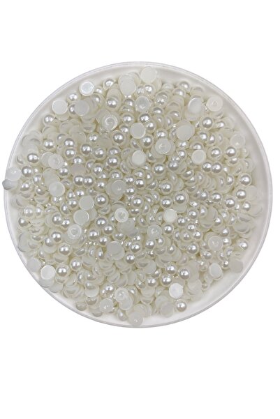 Hedef Bijuteri نصف لؤلؤة - 25 جرام 6 مم لون أبيض غير محدد ربط نصف لؤلؤة (25 ج...