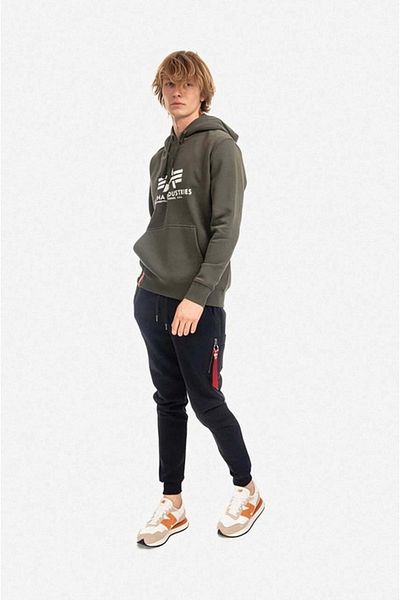 Alpha Industries Ανδρικό πράσινο hoodie Alpha Industries Basic hoodie Dark Olive