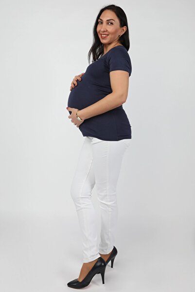 BALİNS 5 Pocket Maternity Trousers White Model