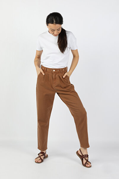 BALİNS Kadın Chino Gabardin Pantolon Kahverengi