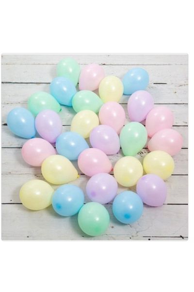Deniz Party Store 5 Inch Tiny Latex Balloon 12.5 Cm Diameter 20 Macarons Assorted