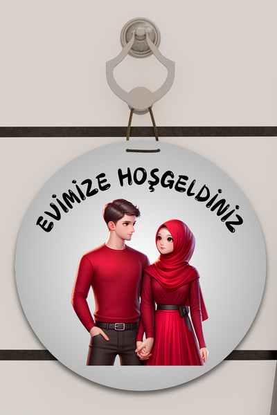 Dormot Home Digitalna štampa sivi, crveni turban Sa deznom Dekoracija za vrat...