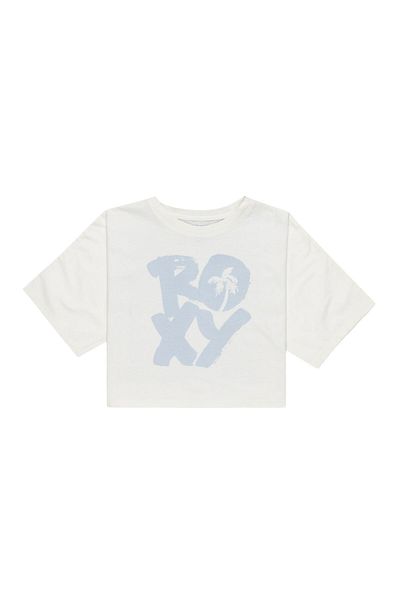 Roxy Boxy Crop Started Girl's White T-Shirt Girl's T-Shirt Ergzt04119