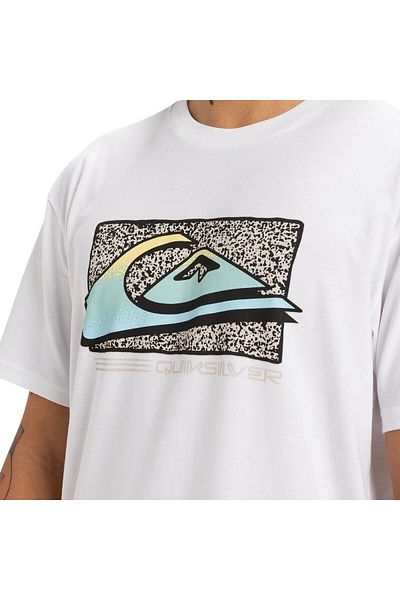 Quiksilver Ανδρικό λευκό μπλουζάκι Retro Fade Ανδρικό μπλουζάκι Eqyzt08058
