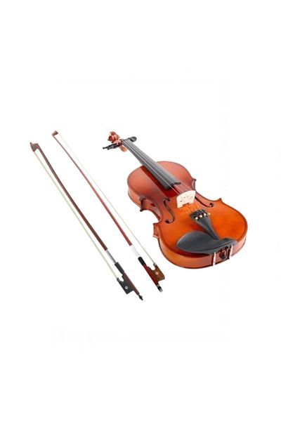 Depox Classical Wooden Violin 4/4, Case Included, Brown Extra 1/2 Bow