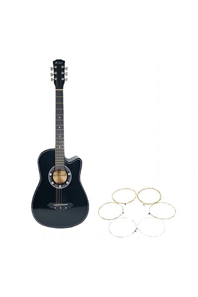 Depox Chitară clasică din lemn Ideallstore®, set de corzi inclus, 95 cm, neagră