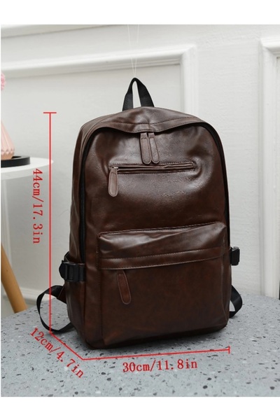 LİN Laptop bag,Leather Back and Shoulder,2Front Pockets,a Main Pocket,Leather-Covered Zippers,mesh back
