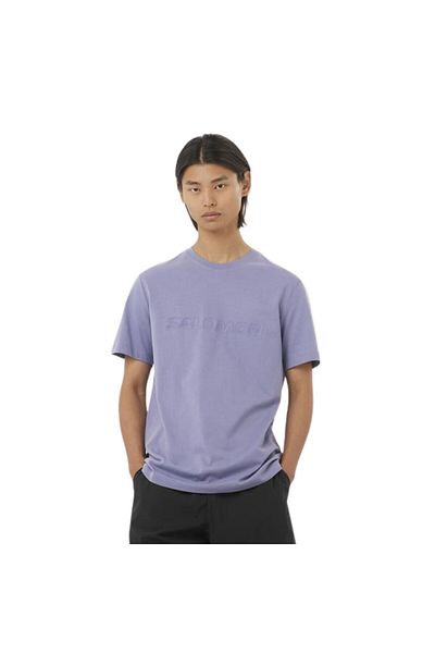 Salomon Big Logo Men's T-Shirt Blue Granite Lc2526800