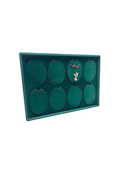 MeGass Dekor Suede Fabric Green Color 34-24 cm Leg Triple Set Table Stand