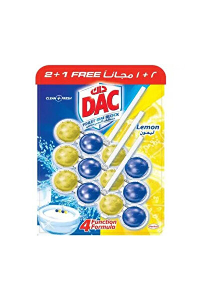 DAC منظف حواف المرحاض برائحة الليمون بتركيبة رباعية الوظائف، 150 غرام
