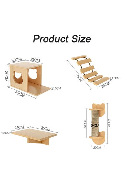 KidLe Wall-Mounted Cat Playground Unique Cat Tree