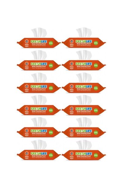 Freshlife Vücut Temizleme Havlusu 50 ADET (12X50)