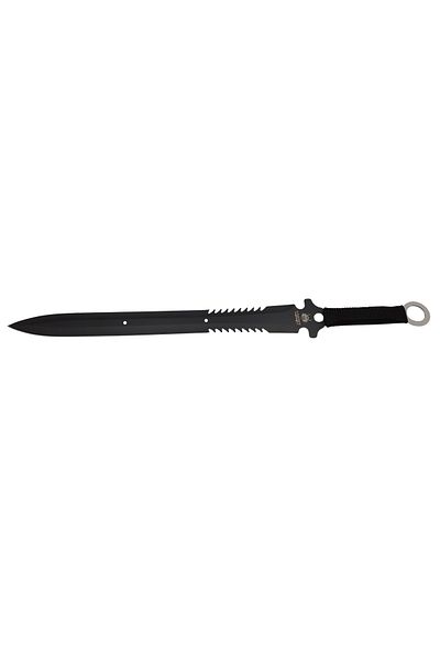 Depox Sabie de vânătoare IdeallStore®, Last Ronin, mâner textil, 68,5 cm, negru