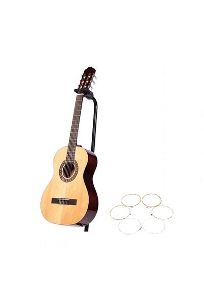 Depox Classical Wooden Guitar 95 Cm, Ideallstore®, Set Of Strings Included, Classic Natural