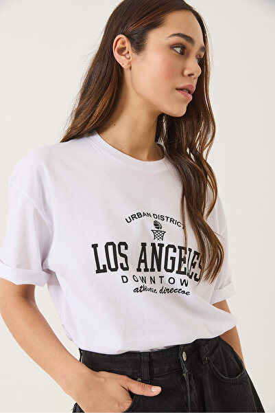 Bianco Lucci Γυναικείο μπλουζάκι ποδηλασίας με στάμπα Los Angeles 0269 60283154